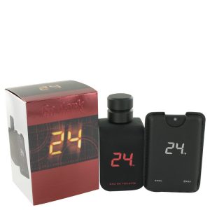 24 Go Dark The Fragrance by ScentStory Eau De Toilette Spray + 8 oz Mini Pocket Spray 34 oz for Men