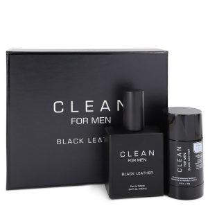 Clean Black Leather by Clean Gift Set  for Men