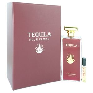 Tequila Pour Femme Red by Tequila Perfumes Eau De Parfum Spray + Free 17 oz Mini EDP Spray 33 oz for Women